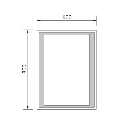 Zrcadlo s led osvětlením, 800x600 mm - Nimco Série 4000