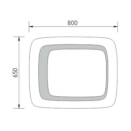 Zrcadlo s led osvětlením a senzorem 65×80 cm – Nimco Série 7000 ZP 7001-S