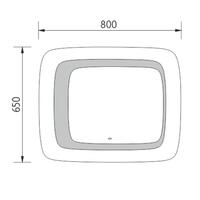 Zrcadlo s led osvětlením a senzorem 65×80 cm – Nimco Série 7000 ZP 7001-S | Více - 