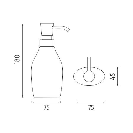 Dávkovač tekutého mýdla, pumpička plast – Nimco Ava AV 15031-05