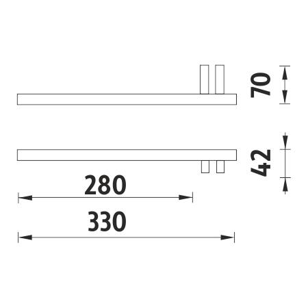 Držák na ručníky levý do nábytku – Nimco Keira KE 22060AL-26