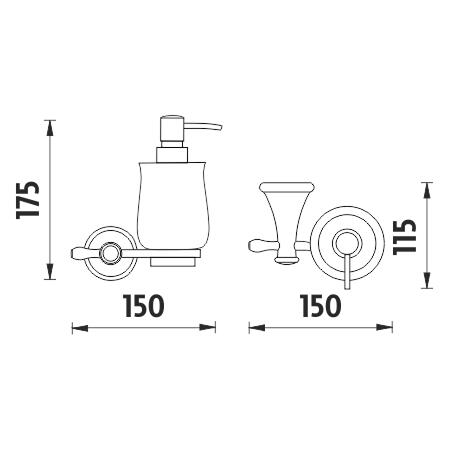Dávkovač tekutého mýdla, pumpička plast – Nimco Lada LA 19031K-26