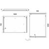 Zrcadlo hliníkový rám s led osvětlením 100×70 cm – Nimco Série 11000 ZP 11004