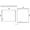 Zrcadlo hliníkový rám s led osvětlením 90×70 cm – Nimco Série 11000 ZP 11019