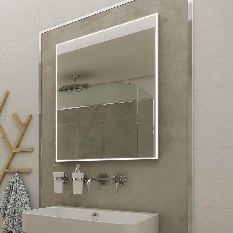 Zrcadlo hliníkový rám s led osvětlením 50×70 cm – Nimco Série 13000 ZP 13001