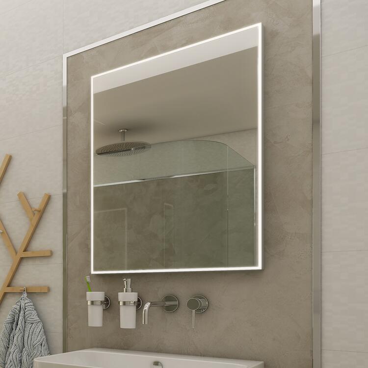 Zrcadlo hliníkový rám s led osvětlením 60×80 cm – Nimco Série 13000 ZP 13002