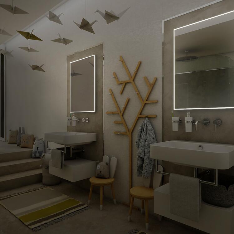 Zrcadlo hliníkový rám s led osvětlením 60×80 cm – Nimco Série 13000 ZP 13002