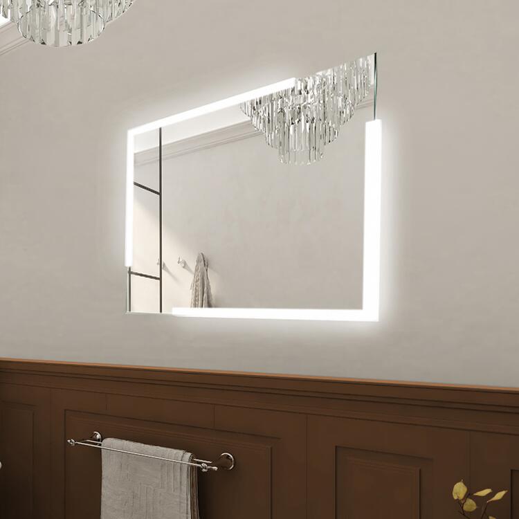Zrcadlo hliníkový rám s led osvětlením 60×80 cm – Nimco Série 14000 ZP 14002