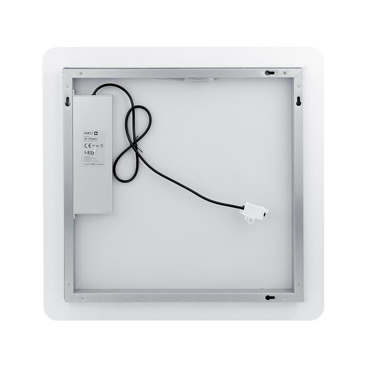 Zrcadlo hliníkový rám s led osvětlením 60×60 cm – Nimco Série 19000 ZP 19066