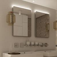 Zrcadlo hliníkový rám s led osvětlením 50×70 cm – Nimco Série 8000 ZP 8001 | Více -