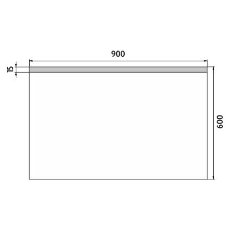 Zrcadlo hliníkový rám s led osvětlením 90×60 cm – Nimco Série 8000 ZP 8019