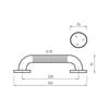 Madlo plastové 230x35 mm – Nimco BM 1035M-05