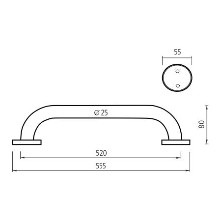 Madlo 500x25 mm – Nimco BM 7435-18