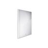 Zrcadlo hliníkový rám s led osvětlením, senzorem, 600x800 mm - Nimco Série 11000