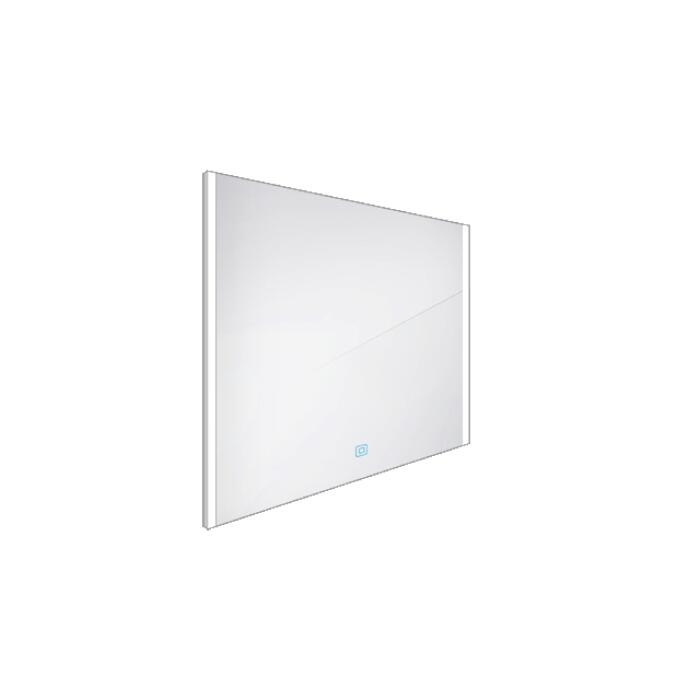 Zrcadlo hliníkový rám s led osvětlením, senzorem, 800x700 mm - Nimco Série 11000