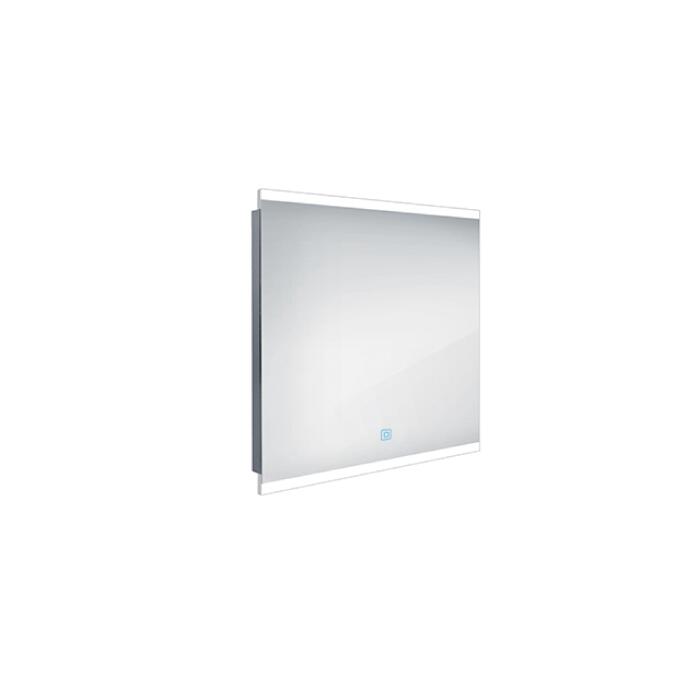 Zrcadlo hliníkový rám s led osvětlením, senzorem, 800x700 mm - Nimco Série 12000