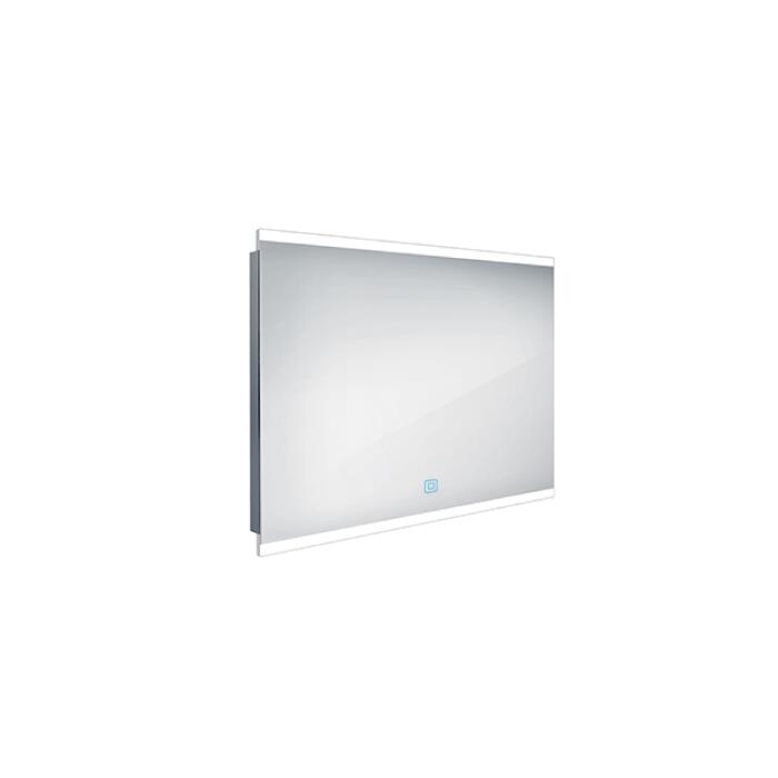 Zrcadlo hliníkový rám s led osvětlením, senzorem, 1000x700 mm - Nimco Série 12000