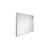 Zrcadlo hliníkový rám s led osvětlením, senzorem, 800x700 mm - Nimco Série 13000