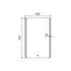 Zrcadlo hliníkový rám s led osvětlením a senzorem 50×70 cm – Nimco Série 17000 ZP 17001V