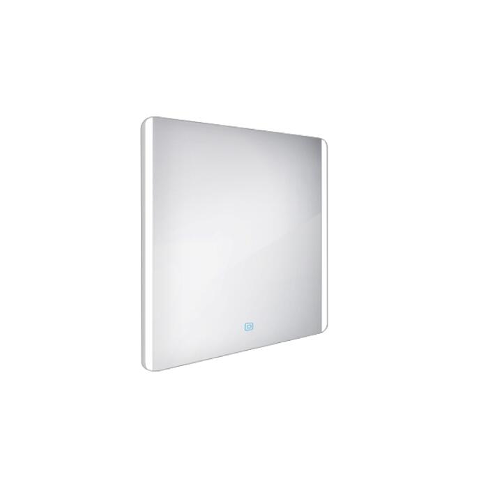 Zrcadlo hliníkový rám s led osvětlením, senzorem, 800x700 mm - Nimco Série 17000