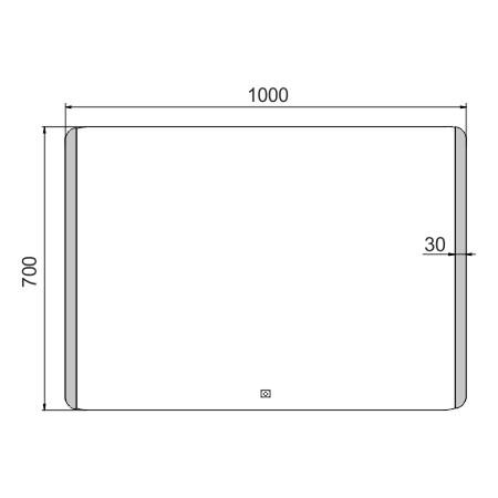 Zrcadlo hliníkový rám s led osvětlením a senzorem 100×70 cm – Nimco Série 17000 ZP 17004V
