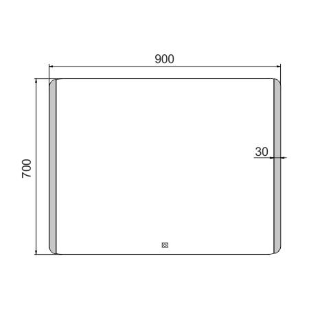 Zrcadlo hliníkový rám s led osvětlením a senzorem 90×70 cm – Nimco Série 17000 ZP 17019V
