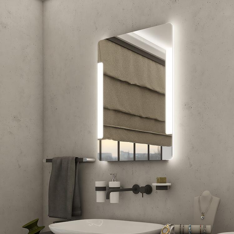 Zrcadlo hliníkový rám s led osvětlením a senzorem 60×80 cm – Nimco Série 18000 ZP 18002V