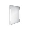 Zrcadlo hliníkový rám s led osvětlením, senzorem, 600x800 mm - Nimco Série 18000