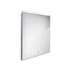 Zrcadlo hliníkový rám s led osvětlením, senzorem, 600x700 mm - Nimco Série 8000