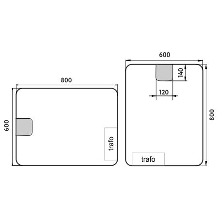 Zrcadlo hliníkový rám s led osvětlením 60×80 cm – Nimco Série 20000 ZP 20002