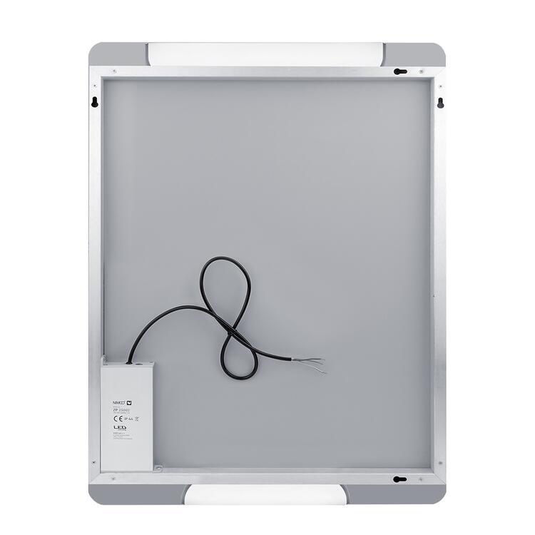 Zrcadlo hliníkový rám s led osvětlením 100×70 cm – Nimco Série 22000 ZP 22004