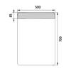 Zrcadlo hliníkový rám s led osvětlením 50×70 cm – Nimco Série 23000 ZP 23001
