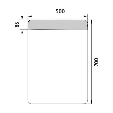 Zrcadlo hliníkový rám s led osvětlením 50×70 cm – Nimco Série 23000 ZP 23001
