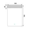 Zrcadlo hliníkový rám s led osvětlením a senzorem 50×70 cm – Nimco Série 23000 ZP 23001V