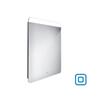Zrcadlo hliníkový rám s led osvětlením, senzorem, 600x800 mm - Nimco Série 23000