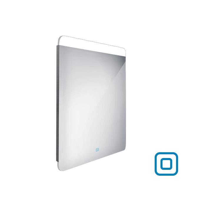 Zrcadlo hliníkový rám s led osvětlením, senzorem, 600x800 mm - Nimco Série 23000