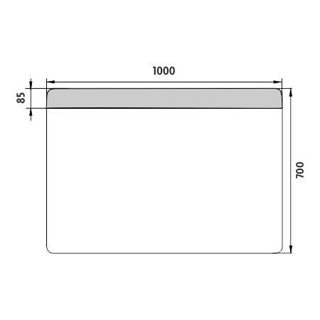 Zrcadlo hliníkový rám s led osvětlením 100×70 cm – Nimco Série 23000 ZP 23004