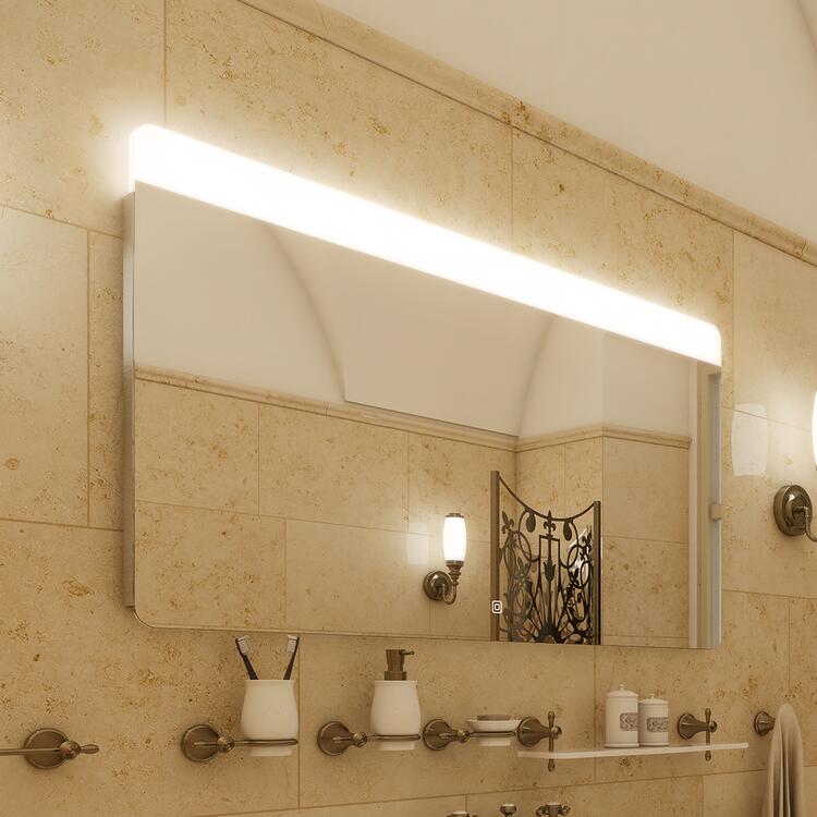 Zrcadlo hliníkový rám s led osvětlením a senzorem 120×70 cm – Nimco Série 23000 ZP 23006V