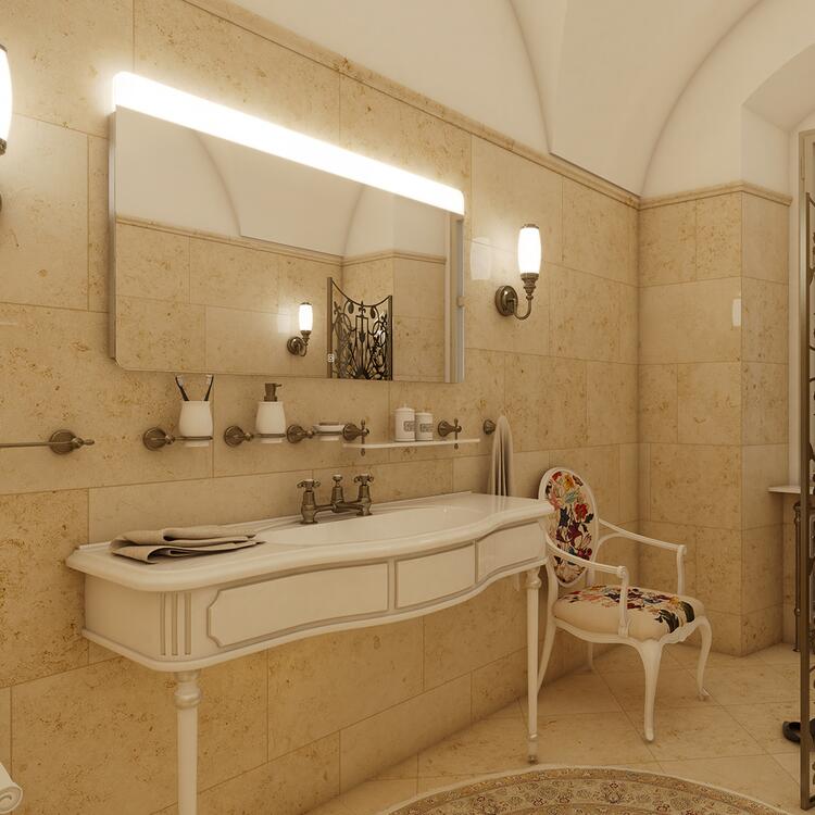 Zrcadlo hliníkový rám s led osvětlením a senzorem 120×70 cm – Nimco Série 23000 ZP 23006V