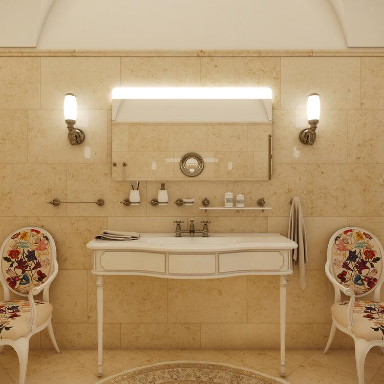 Zrcadlo hliníkový rám s led osvětlením a senzorem 120×70 cm – Nimco Série 23000 ZP 23006V