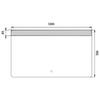 Zrcadlo hliníkový rám s led osvětlením a senzorem 120×70 cm – Nimco Série 23000 ZP 23006V