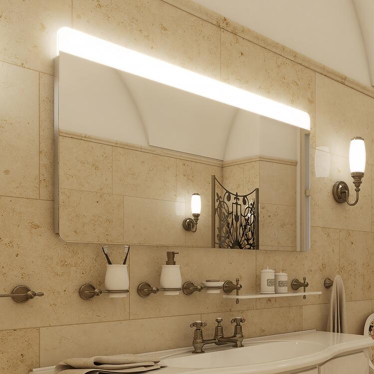 Zrcadlo hliníkový rám s led osvětlením 140×70 cm – Nimco Série 23000 ZP 23008
