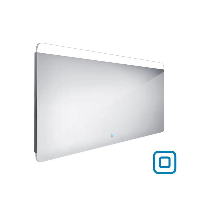 Zrcadlo hliníkový rám s led osvětlením, senzorem, 1400x700 mm - Nimco Série 23000