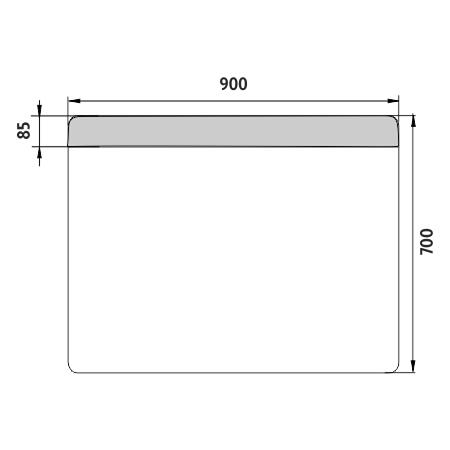 Zrcadlo hliníkový rám s led osvětlením 90×70 cm – Nimco Série 23000 ZP 23019