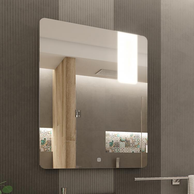 Zrcadlo hliníkový rám s led osvětlením 60×80 cm – Nimco Série 25000 ZP 25002V