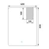 Zrcadlo hliníkový rám s led osvětlením 60×80 cm – Nimco Série 25000 ZP 25002V