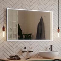 Zrcadlo černý rám s LED osvětlením 80×70 cm – Nimco Série 13000 ZPC 13003-90 | Více -