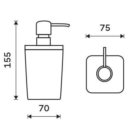 Dávkovač tekutého mýdla, pumpička plast – Nimco Badu BA 28031-05