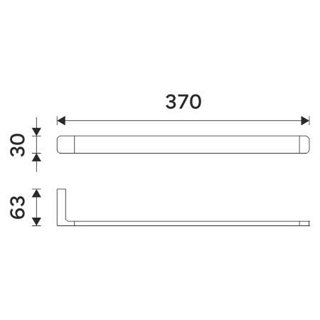 Držák na ručníky, 37 cm – Nimco Maya MA 29097-26