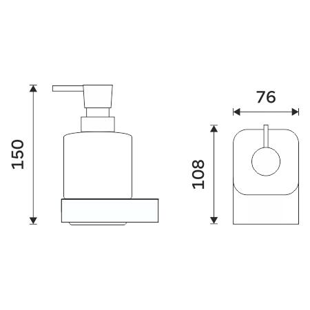 Dávkovač tekutého mýdla, pumpička plast – Nimco Nikau NK 30031C-26